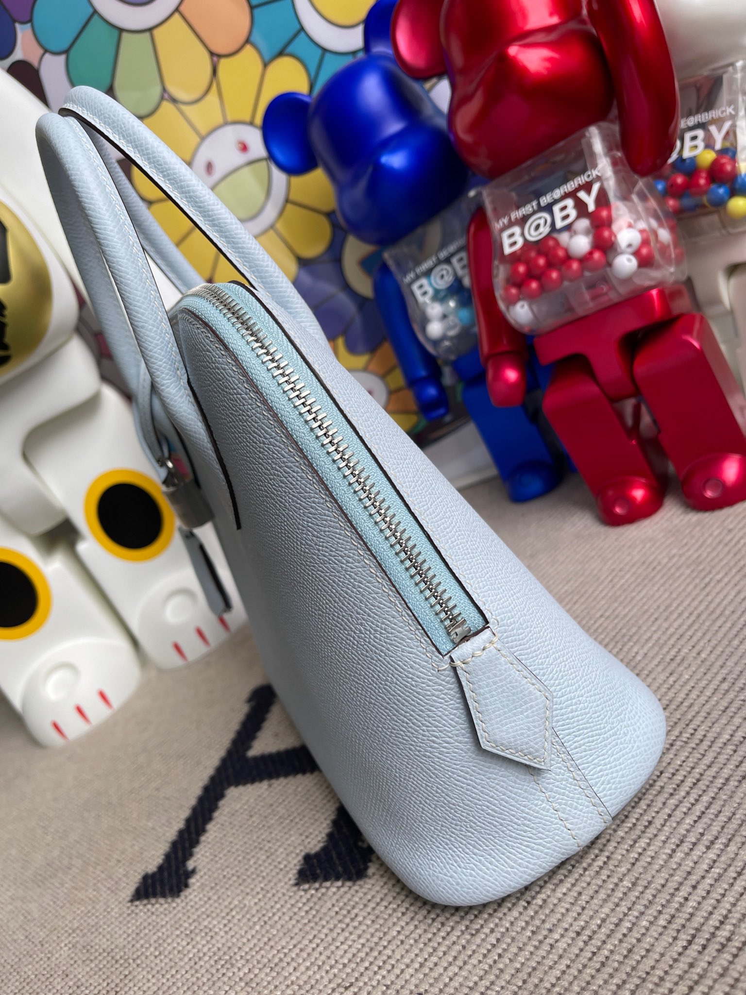 에르메스 볼리드25 포그블루 은장 앱송